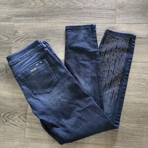 G By Guess Sequin Dark Wash Superskinny Jeans‎ Womens Size 31x27